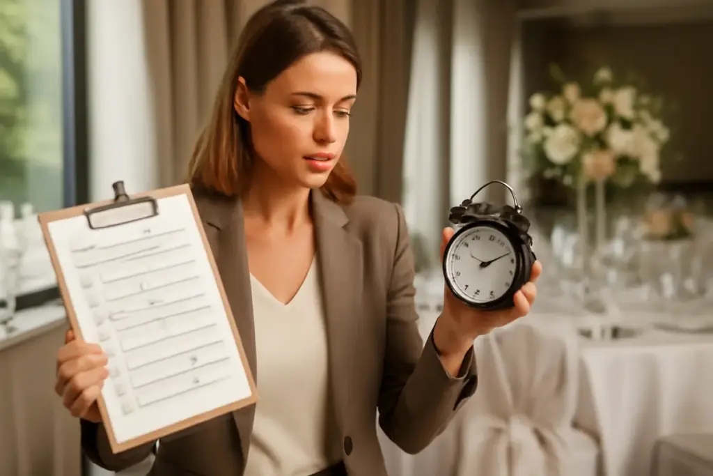Come si gestisce il timing perfetto per un ricevimento di nozze? La scaletta segreta dei professionisti