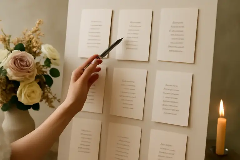 Come valorizzare i dettagli del tableau de mariage? Le tecniche di design che lasciano il segno